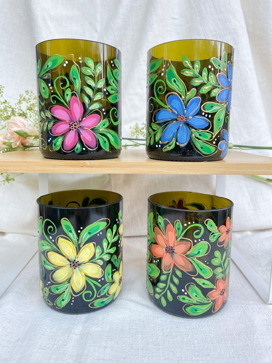 Glass Paint - decorate your own unique wine bottle glasses